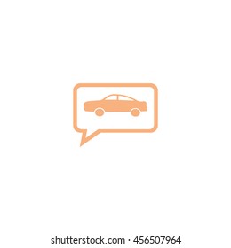 passenger car, an icon
