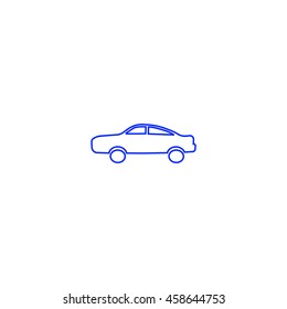 passenger car, an icon