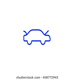 passenger car, an icon