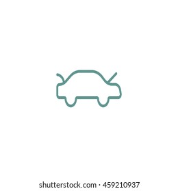 passenger car, an icon