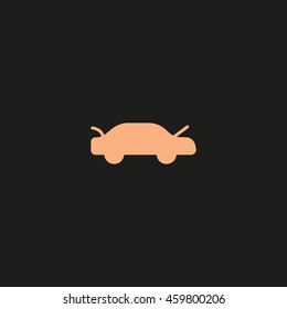 passenger car, an icon