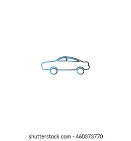 passenger car, an icon