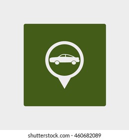 passenger car, an icon