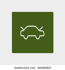 passenger car, an icon
