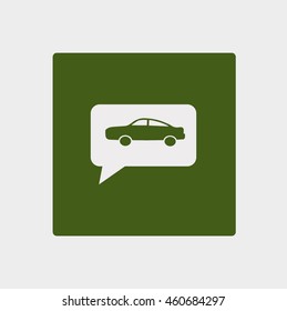 passenger car, an icon