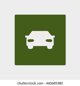 passenger car, an icon