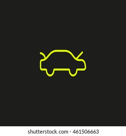 passenger car, an icon