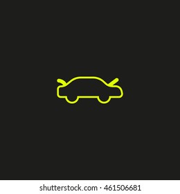 passenger car, an icon