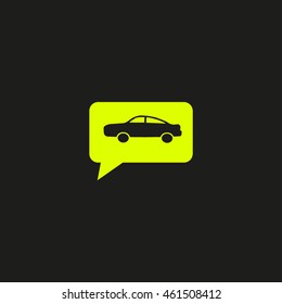 passenger car, an icon
