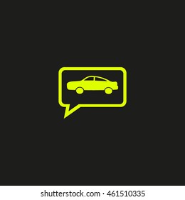passenger car, an icon