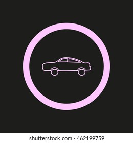 passenger car, an icon