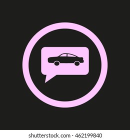 passenger car, an icon