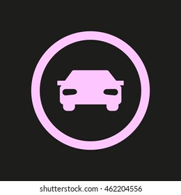passenger car, an icon