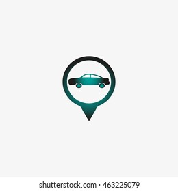 passenger car, an icon