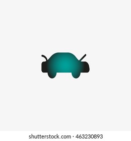 passenger car, an icon
