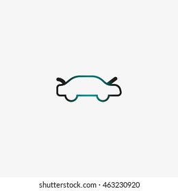 passenger car, an icon