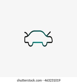 passenger car, an icon