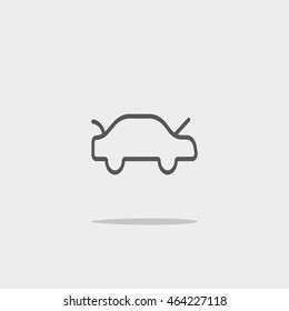 passenger car, an icon