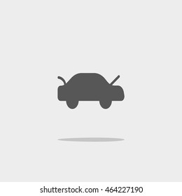 passenger car, an icon