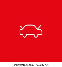 passenger car, an icon