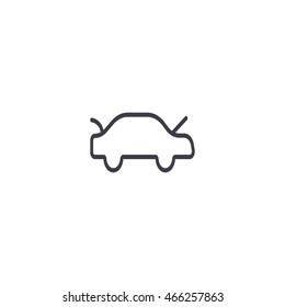 passenger car, an icon