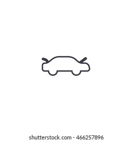 passenger car, an icon