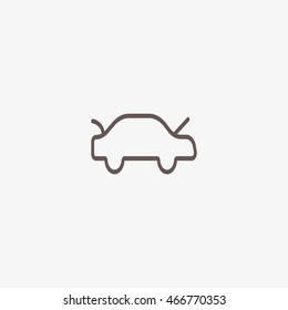 passenger car, an icon
