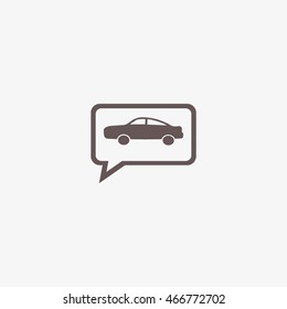 passenger car, an icon