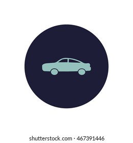 passenger car, an icon