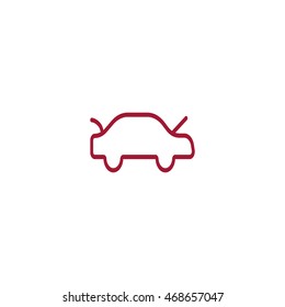 passenger car, an icon