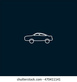 passenger car, an icon