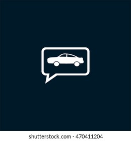 passenger car, an icon