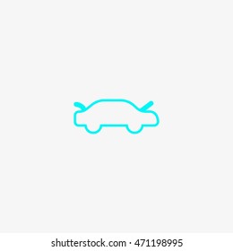 passenger car, an icon