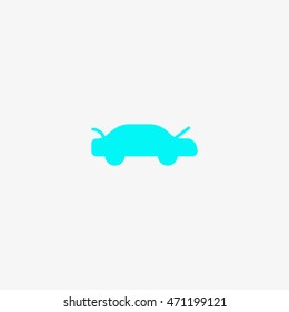 passenger car, an icon