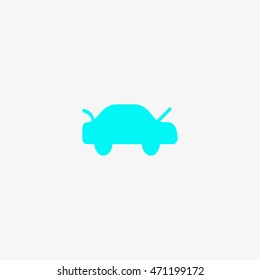 passenger car, an icon