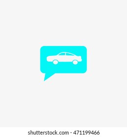 passenger car, an icon
