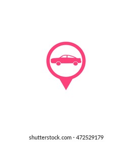 passenger car, an icon
