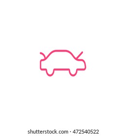 passenger car, an icon