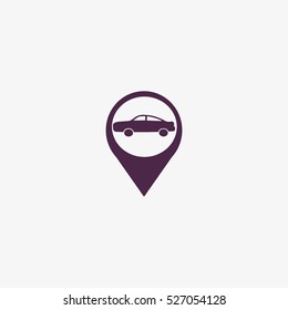 passenger car, an icon