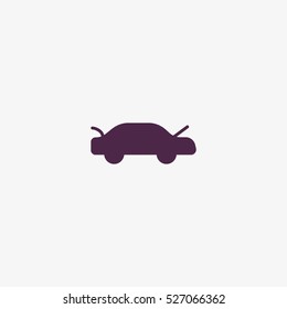passenger car, an icon