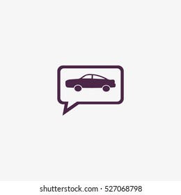 passenger car, an icon