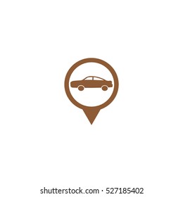 passenger car, an icon