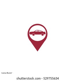 passenger car, an icon
