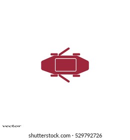 passenger car, an icon