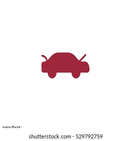 passenger car, an icon