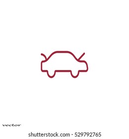 passenger car, an icon