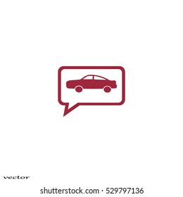 passenger car, an icon