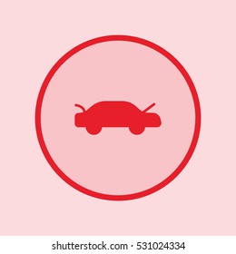 passenger car, an icon