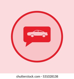 passenger car, an icon