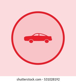 passenger car, an icon